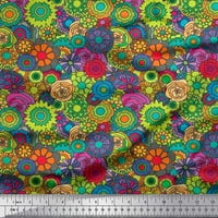 Soimoi pamučna kambrička tkaninska tkanina šareno cvijeće klip umjetnosti otisak šivaći tkaninski dvorište
