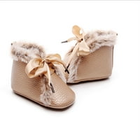 Franhais Baby Girl Flat Cipele, mekane potplaćene zimske čizme, prve šetnje patike