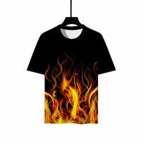 Muška unise dnevna majica 3D Ispis Grafički ispis Plamen Ispis Kratki rukav Napunite Ležerna bluza