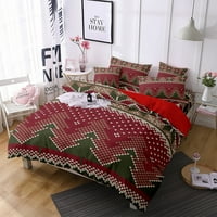 Paille božićni poklopac set prekrivača otisnuta ultra mekani prekrivači lagani komfor za dekor stila i blizanka
