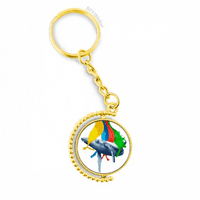 Oslikana kitova Swimng Sprinkles Metalni priključak Ključ za ključeve pribor za prsten za prstena