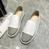 OAVQHLG3B Haljina sandale za žene čišćenje Ženske modne tenisice za klizanje Rhinestones Glitter Platform