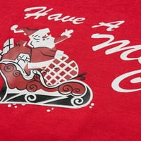 Porodica koja odgovara Božićne pidžame, Santa Claus Pismo Ispis majica s dugim rukavima + elk print