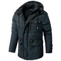Elaililye Fashion Fleece jakne zadebljani kaput janje od pamučne jakne Multi-džepne casual jakne kaputić