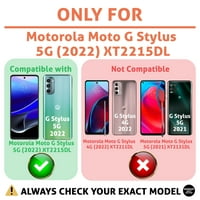 Tanak tanak slučaj kompatibilan za Motorola Moto G Stylus 5G, zaštitni ekran stakla ukljnjo, vanzemaljski