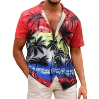 Muška majica s kratkim rukavima, majica na plaži s kratkim rukavima, košulje na plaži s kratkim rukavima,