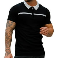 Majice za majice Pedort za muškarce kratke ruke casual slim fit workout majice crna, 3xl