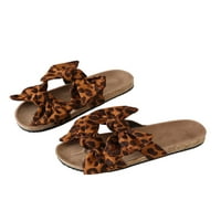 Bellella ženska klizač sandala na slajd luk sandale modne papuče na otvorenom ljetne casual cipele leopard