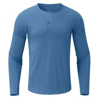 SHPWFBE muške majice muškarci okrugli vrat Čvrsti pulover Ležerne prilike za muškarce Majica Men Bluze
