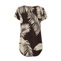 BabySbule Womens odobrenje modernim grafičkim tiskanim majicama V-izrez Ležerne sakrij Tunly Tunic Majice