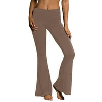Joga hlače Bell joga bljeskao dno dno pantalone visoko hlače struka noge ženske široke hlače Yoga hlače