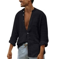 Simplmasygeni Muška čišćenje modne dugih rukava džemper ispis labavih dukserica na majici Casual Color