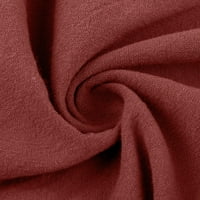 Ernkv ženske pamučne posteljine Capri manžetne hlače Ljeto čišćenje opušteno čvrsto odjeća prozračivo