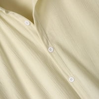 Košulje za muškarce Modni povremeni praznični rever dugme dugih rukava od punog rukava