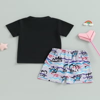 Coduop Baby Boys Short Outfit Set, majica kratkih rukava s maw štampanim kratkim hlačama Ljetni setovi
