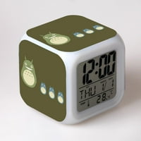 Wekity Budilica Coll Colors LED kvadratni sat Digitalni budilnik s vremenom, temperaturom, alarmom,