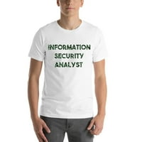 2xl Camo Informacije Sigurnosna analitičarka kratkih rukava pamučna majica majica u nedefiniranim poklonima