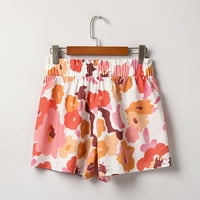 Bell donje hlače za žene ženske cvjetne tiske elastične struke kratke hlače Ležerne hlače Summer Cleance