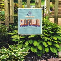 Potpisujte vintage turističke efekte Ljubav iz Kalifornije Zemlja Poštanski broj 1940s Garden Zastava