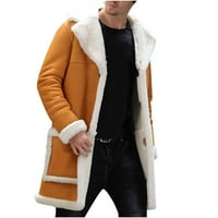 Muška zima zgušnjava nejasna kaput za snježnu oblogu modnog kaputa za modni kauč toplim jedno-grudnim