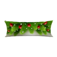Zimska zelena borova podružnica BAUBLES božićna stabla jastuk za poklopac jastučni jastučni jastučni