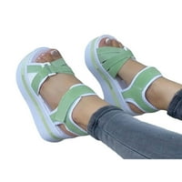 Woobrion Ženska platforma Sandal Ljetni klinovi Sandale Plaže Ležerne cipele Lagani radovi Walking Green
