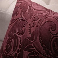 Velvet reljefni jastuk za bacanje, Classis cvjetna anaglif baršun tkanina, ukrasni jastuk, unutarnji