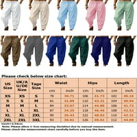 Zodanni muškarci pantalone elastični struk Ljetni pant udobnosti posteljine hlače ugrađene dno jogger