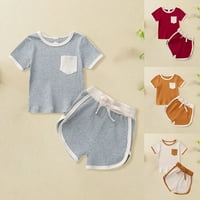 Unirajte dječji džepni džep najbolji kratki kratkih kratkih hlača Dvije postavljene odjeću za bebe