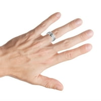 Prilagođeni personalizirani graviranje vjenčanog prstena za prsten za njega i njezina odstupana ivica