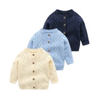 Esaierr dječji dječaci džemper pamučni džemper 3m-2y Cardigan novorođenčad dugih rukava s dugim rukavima