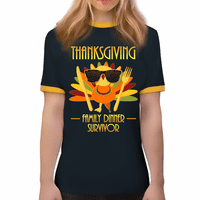 Smiješne majice za žene za žene Jeseni košulje Navy Gold Turska Košulja Regularni Fit pamučni zvonječ
