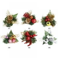 Artificial Pine stabljike i lažni borov konus i kuglica i mini kutija, poklon bo za Božić, ukras cvijeća,