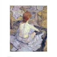 Žena u svom toaletskom posteru Print Henri de Toulouse-Lautrec - In