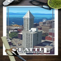 Seattle, Washington, Smith Tower i Elliott Bay