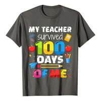 Tking modne muške majice sretni 100. dan školskih dana školskog učitelja Studentski modni podudaranje