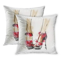 Vodena kolica Ženska obuća Ručna smeđa Sažetak Model Boja Lady Girl Jastučni jastučni jastuk set od