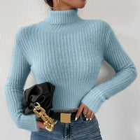 AWDENIO zimski džemper za žene vrhovi čišćenje Žene casual moda Soild pulover dugih rukava okrugli vrat
