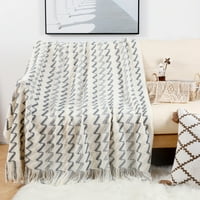 Udobna kauč geometrijska pruga pletena pokrivač pokrivač kauča za ručnik pokrov za rezanje ručnika za
