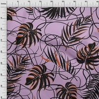 Onuone Georgette viskoza ljubičasta tkanina apstraktna tropska lišća haljina materijala materijala od