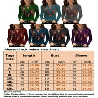 Capreze ženska modna odjeća casual okrugli vrat pulover bluze print šuplji dugih rukava TUNIC TO-a majice