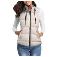 Lowrofile jakna kaputi za žene plus veličine bez rukava casual vrhovi topli prsluk odjeća debeli podstavljeni
