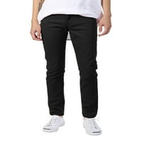 Allsenzi Muška modernu mršavu FIT u boji Jeans Casual Crna 42Wx30L
