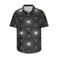 3D geometrijski uzorak grafički velike i visoke redovito fit majice za muškarce Ležerne prilike ljetne