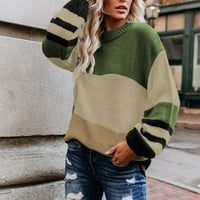 Ženski džemperi plus veličina pulover čišćenje Žene dugih rukava pletenje duksere pulover vrhova bluza
