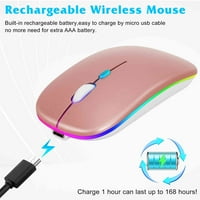 2.4GHz i Bluetooth miš, punjivi bežični miš za bežični mišu za vruće Bluetooth za laptop MAC računar