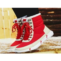 Gomelly Boots za žene Muškarci Zimske čizme za snijeg Široko čipka Up Srednja teletska boot hladna vremena