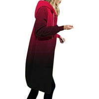 USMIXI kaput za žene zimski ženski kaputinski kaput Trendi gradijentni zatvarač za zatvaranje jakna