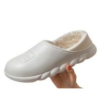 Unizno udobnost Zimski papučići klizanje na kućnim cipelama dnevno vodootporni mokasinske papuče bijele