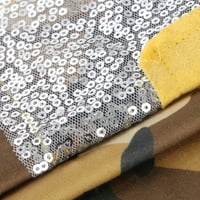 Prevelizirani pamučni posteljini za žene s pola rukava vintage bluza za set kamuflažnih pantnih set